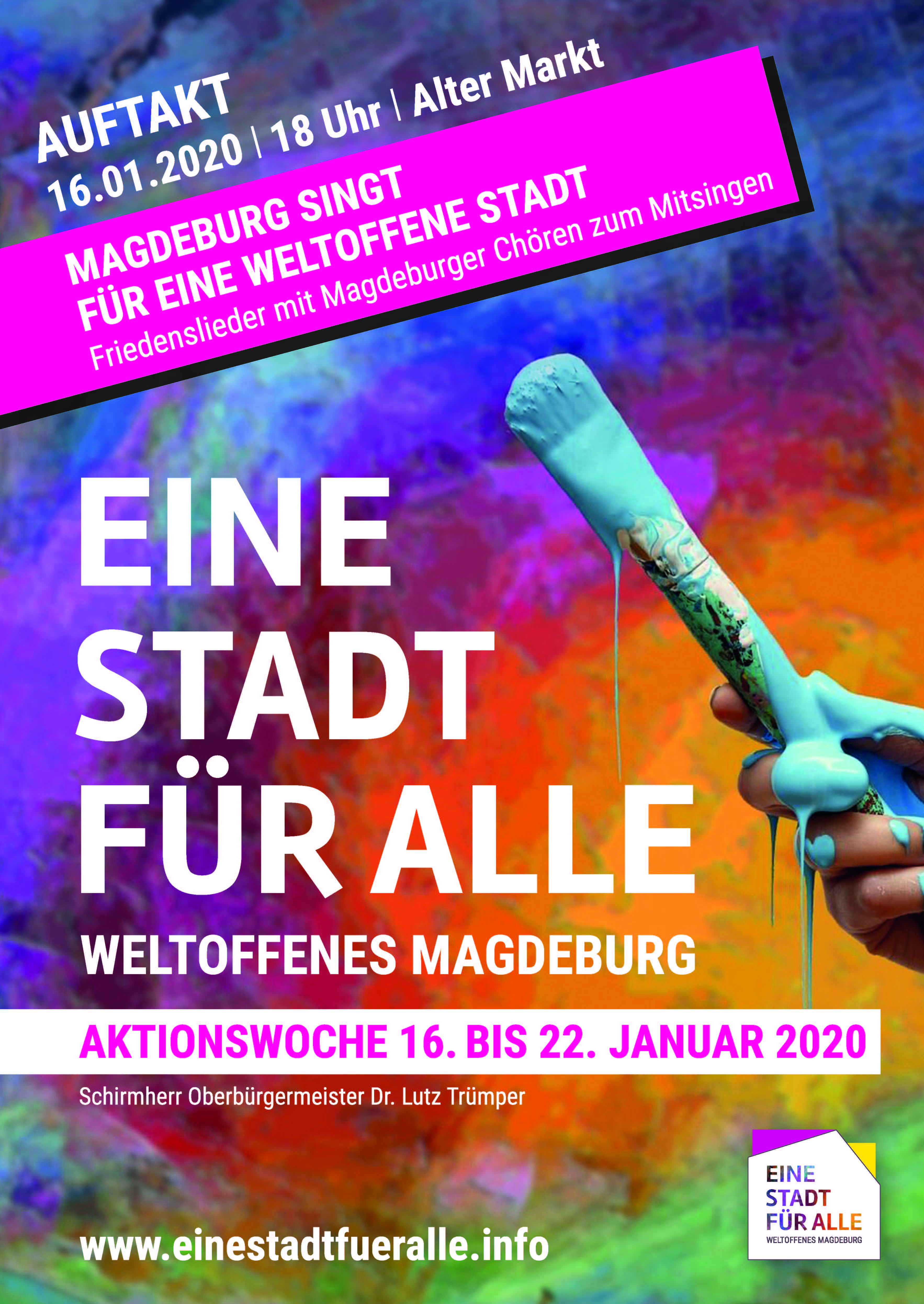 2020 Aktionswoche Eine Stadt für alle Plakat A3