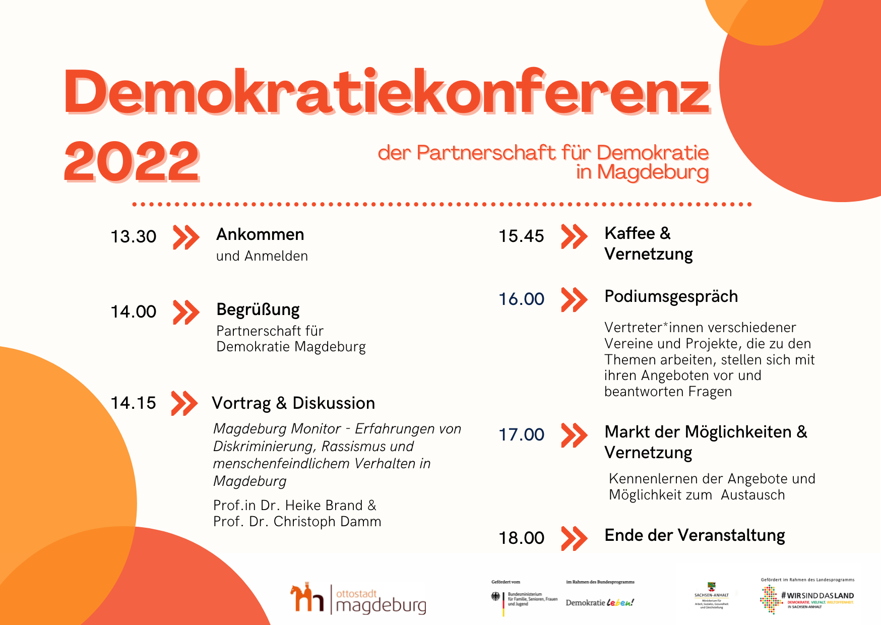 Programm Demokratiekonferenz PfD Md