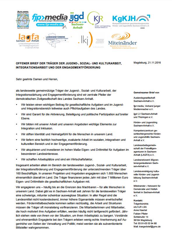 offener brief